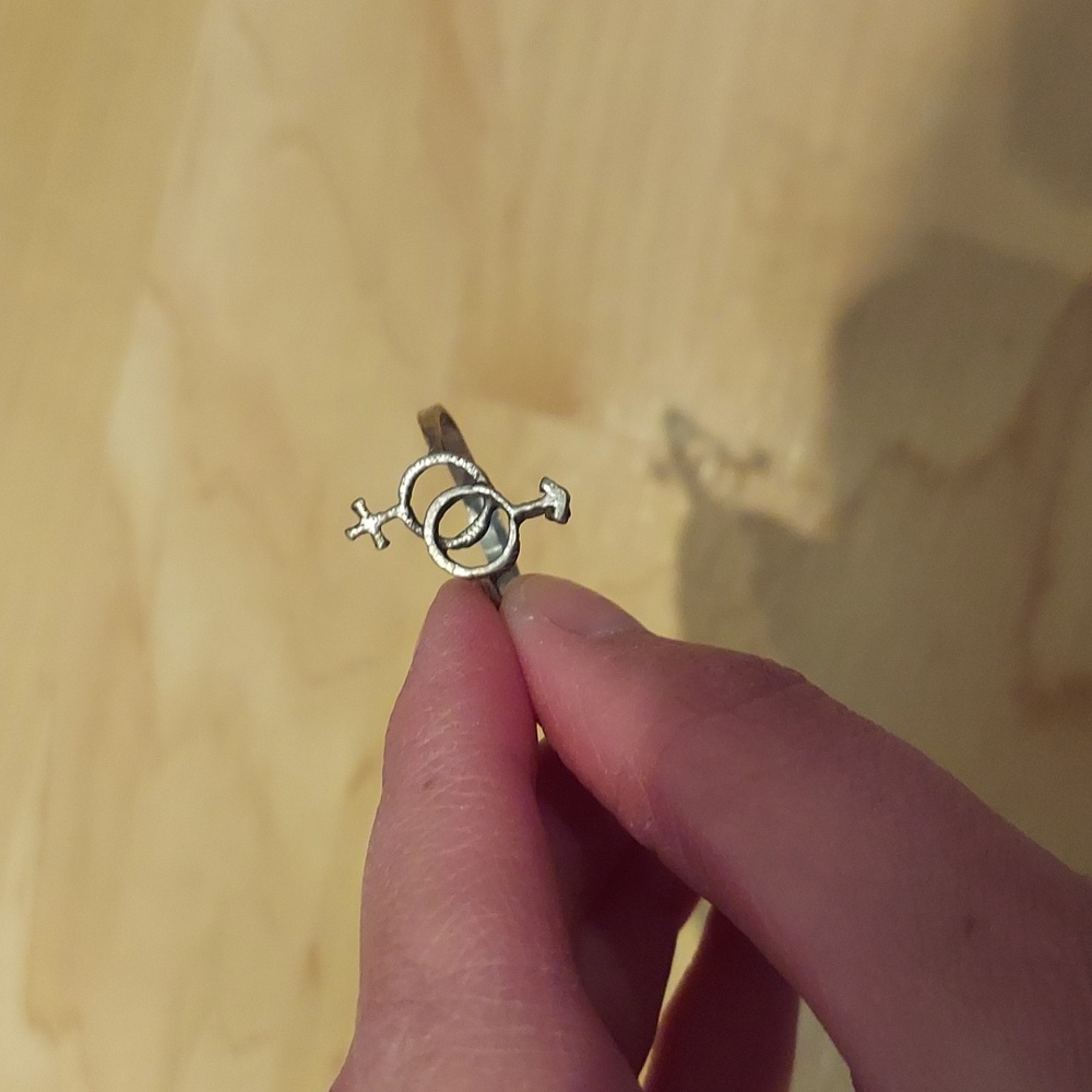 Sterling Silver Gender Signs Ring